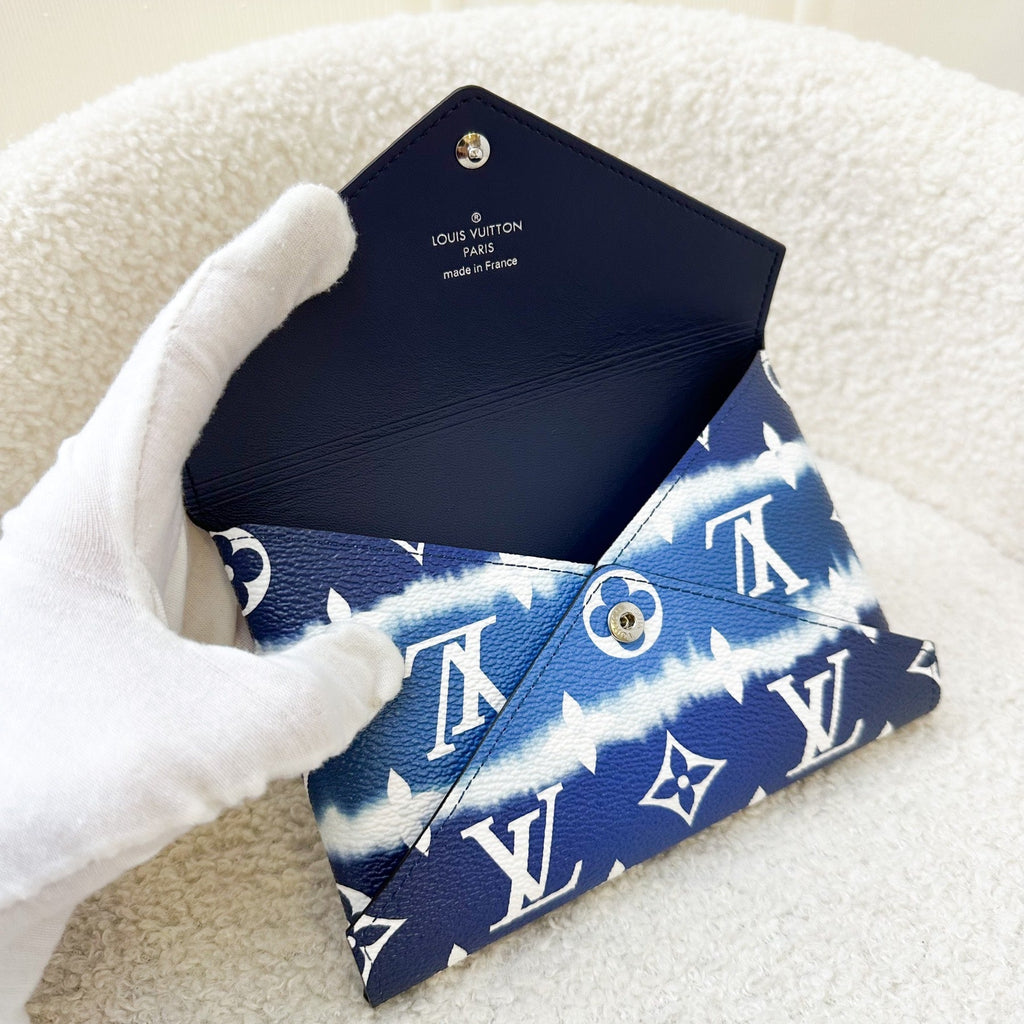 LV Kirigami Medium Pouch in Ombre Blue Monogram Canvas SHW
