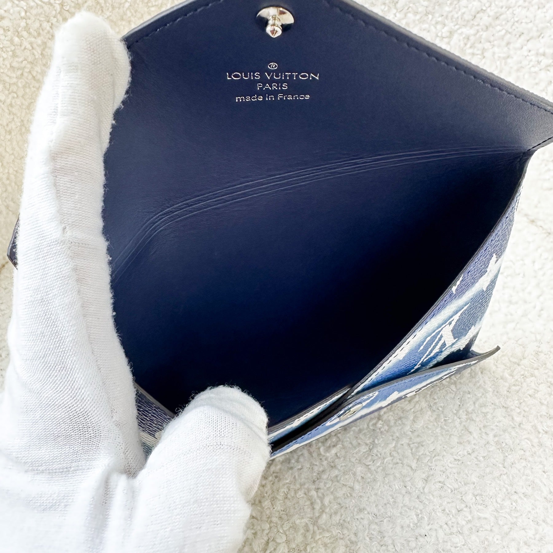 LV Kirigami Medium Pouch in Ombre Blue Monogram Canvas SHW