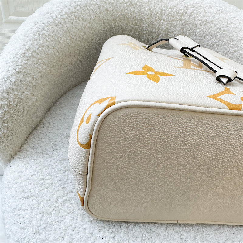 LV Neonoe BB Bucket Bag in By The Pool Gradient Cream / Saffron Empreinte Leather