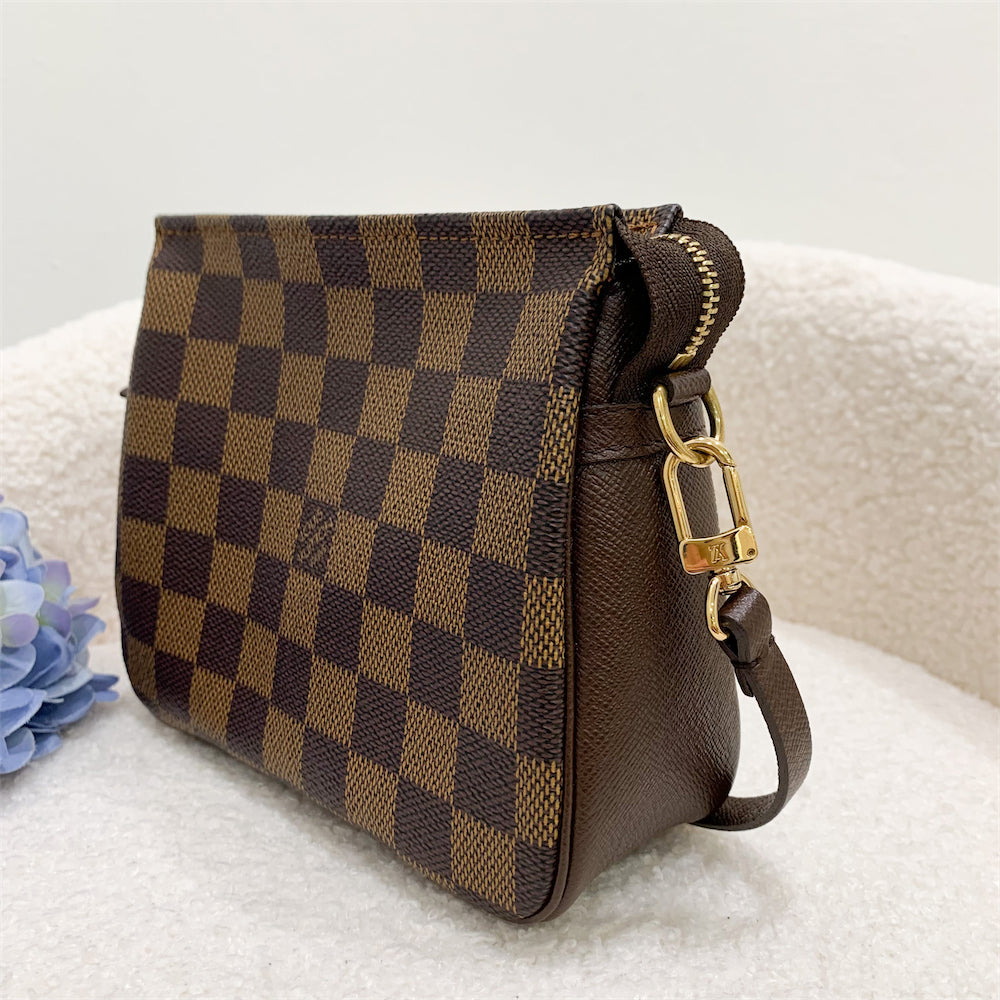 LV Mini Bag / Pochette in Damier Ebene Canvas GHW