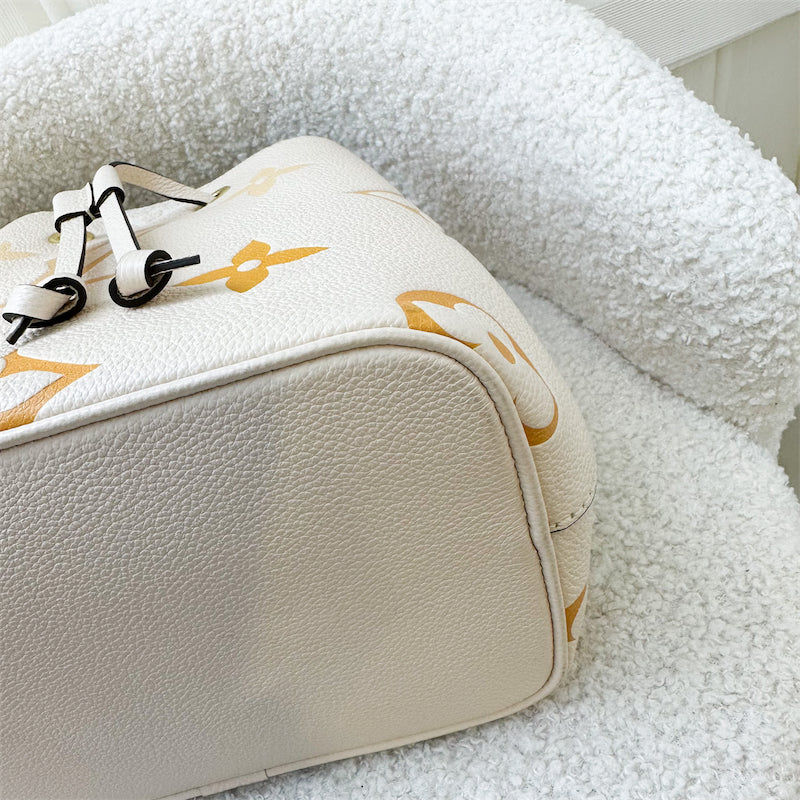 LV Neonoe BB Bucket Bag in By The Pool Gradient Cream / Saffron Empreinte Leather