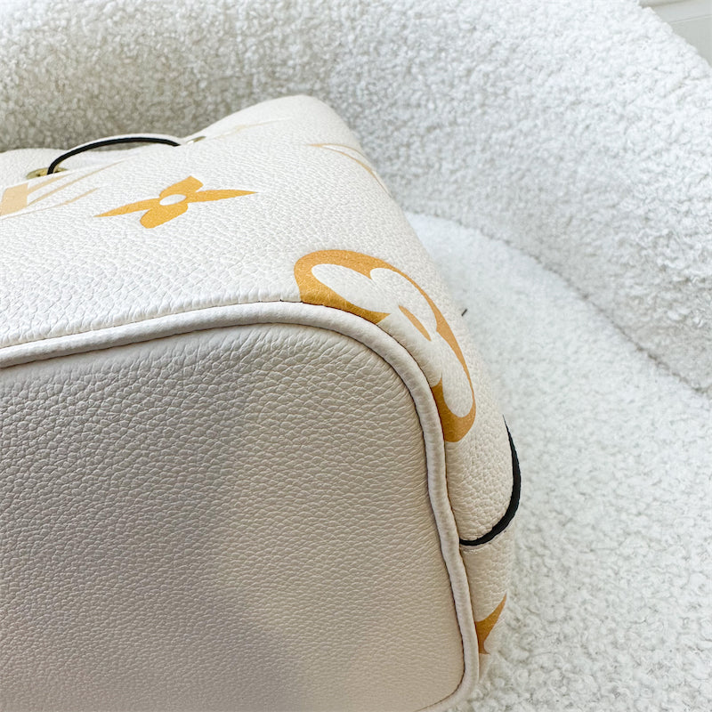 LV Neonoe BB Bucket Bag in By The Pool Gradient Cream / Saffron Empreinte Leather