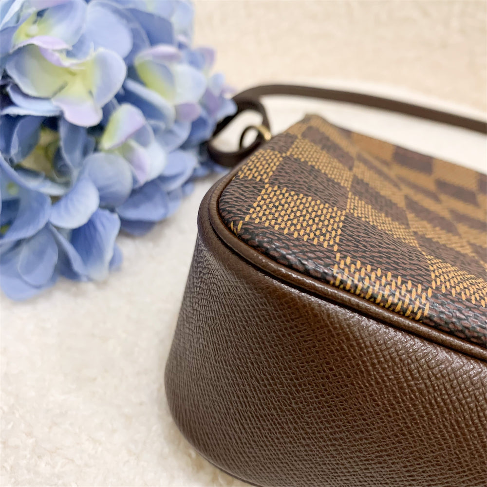 LV Mini Bag / Pochette in Damier Ebene Canvas GHW