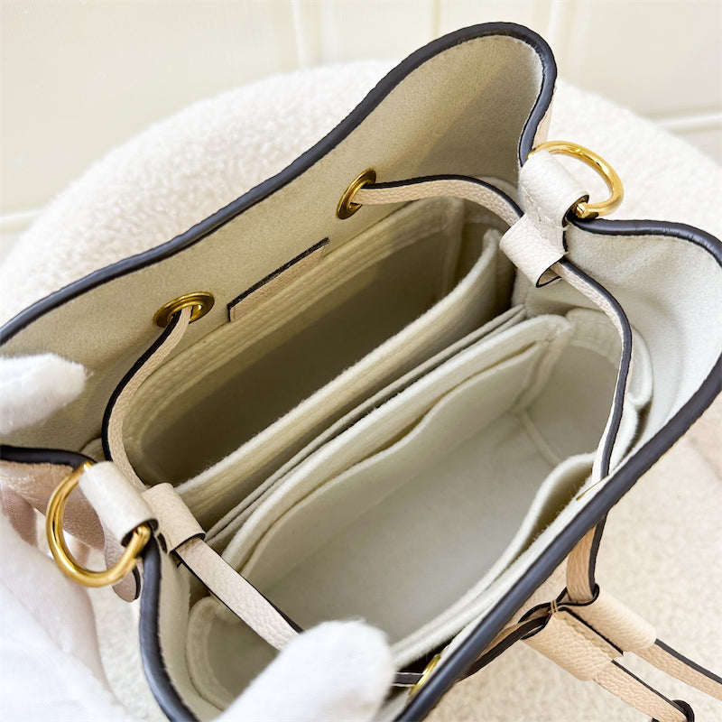 LV Neonoe BB Bucket Bag in By The Pool Gradient Cream / Saffron Empreinte Leather