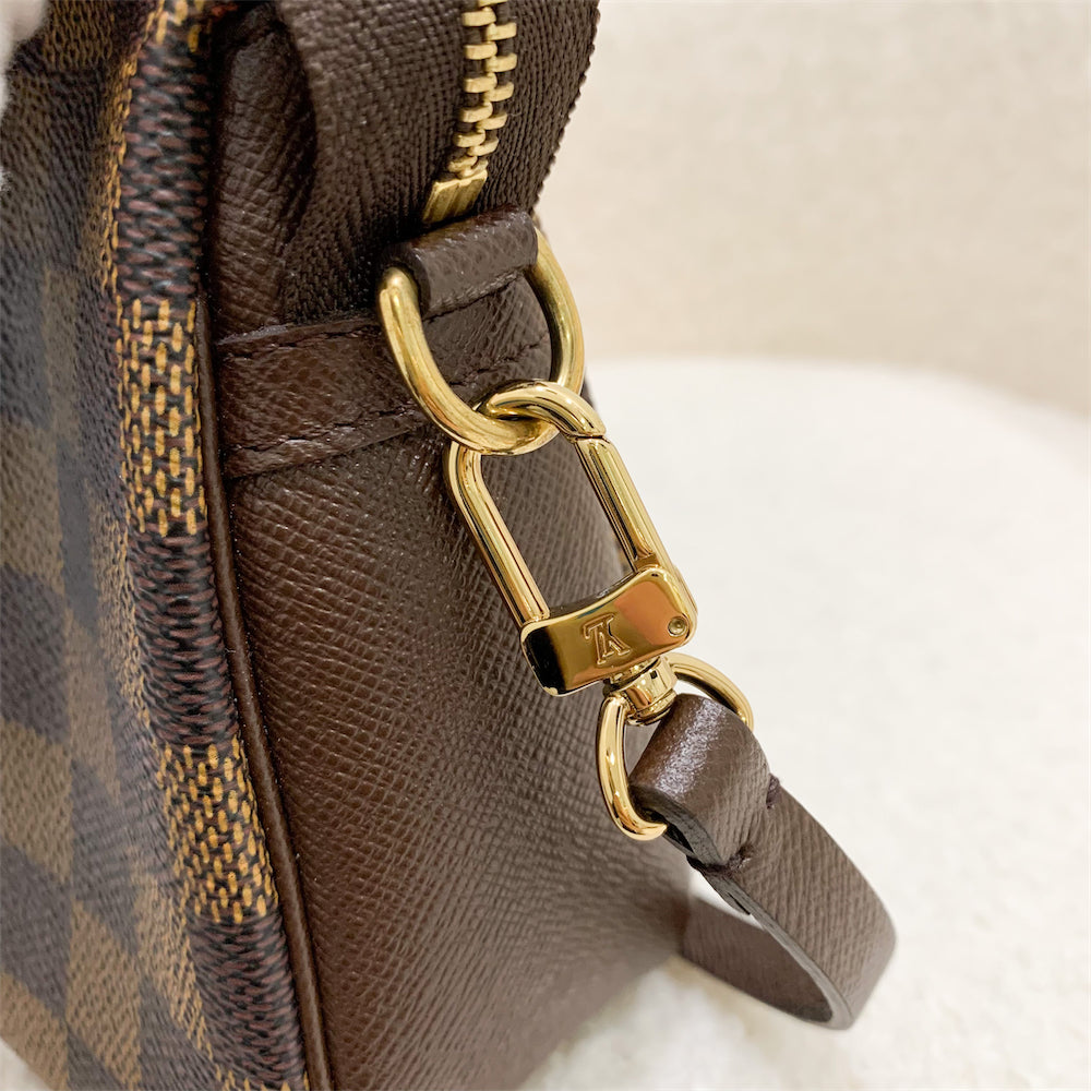 LV Mini Bag / Pochette in Damier Ebene Canvas GHW