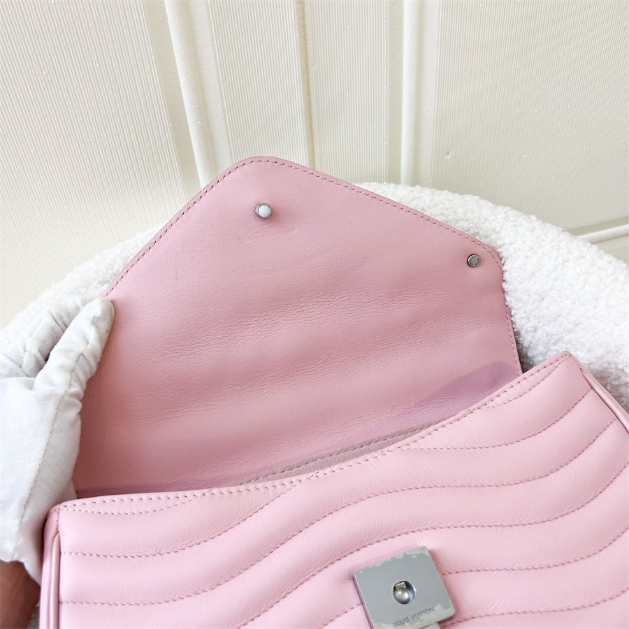 LV Wave Chain Flap Bag in Pink Calfskin GHW
