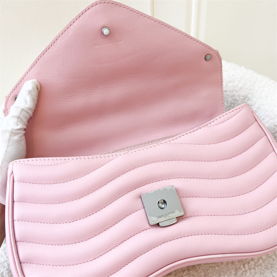 LV Wave Chain Flap Bag in Pink Calfskin GHW