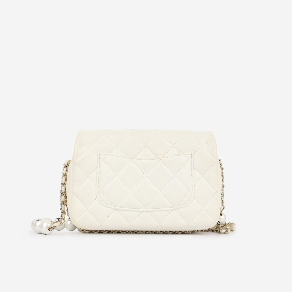 Chanel Pearl Logo Chain Around Flap