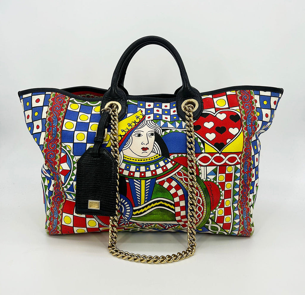 Limited Edition Dolce and Gabbana Queen of Hearts Capri Tote