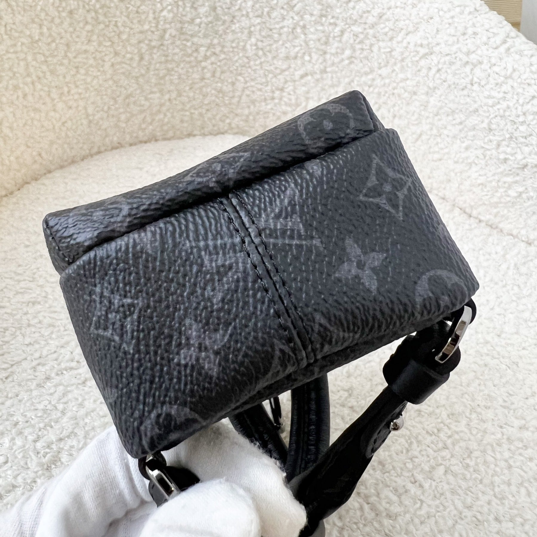 LV Backpack Bag Charm in Monogram Eclipse Canvas