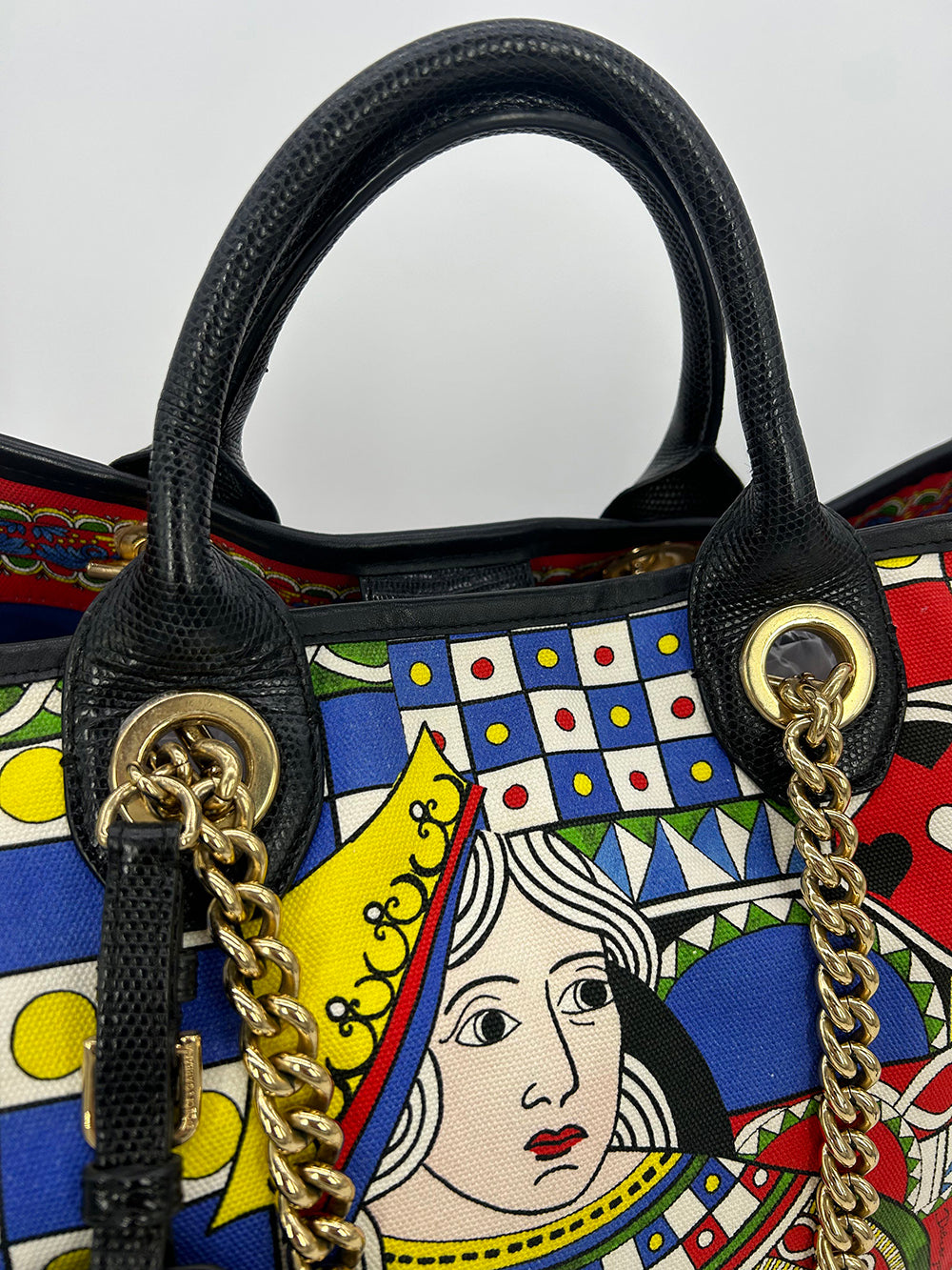 Limited Edition Dolce and Gabbana Queen of Hearts Capri Tote