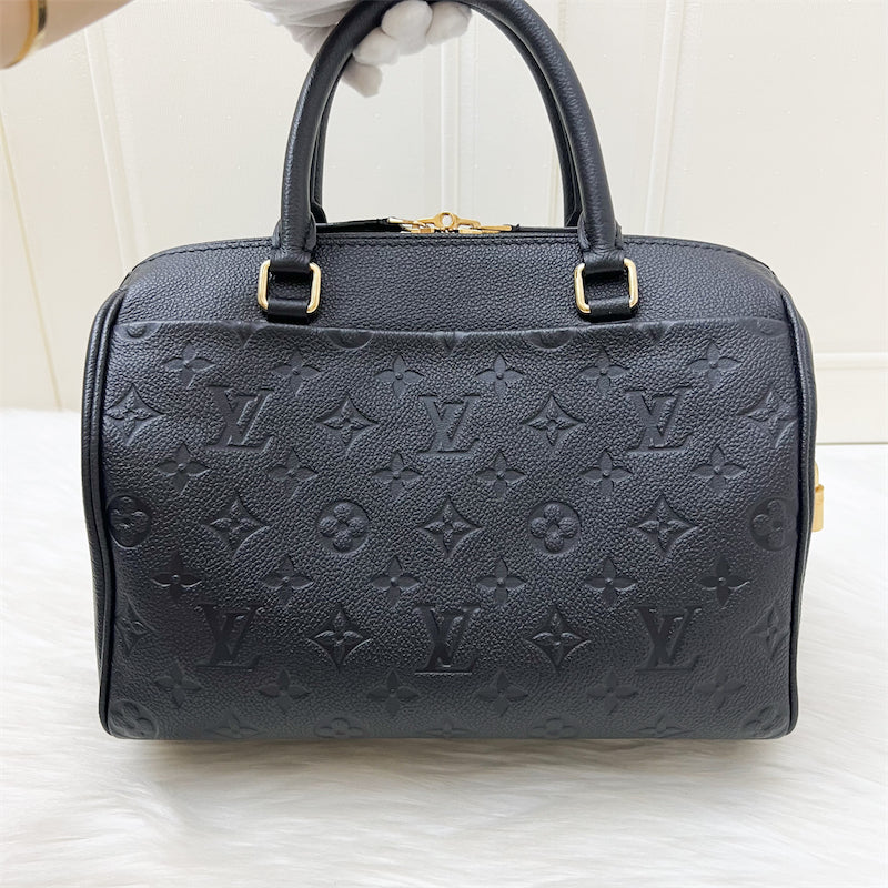 LV Speedy 25 Bandouliere in Black Empreinte Leather and GHW
