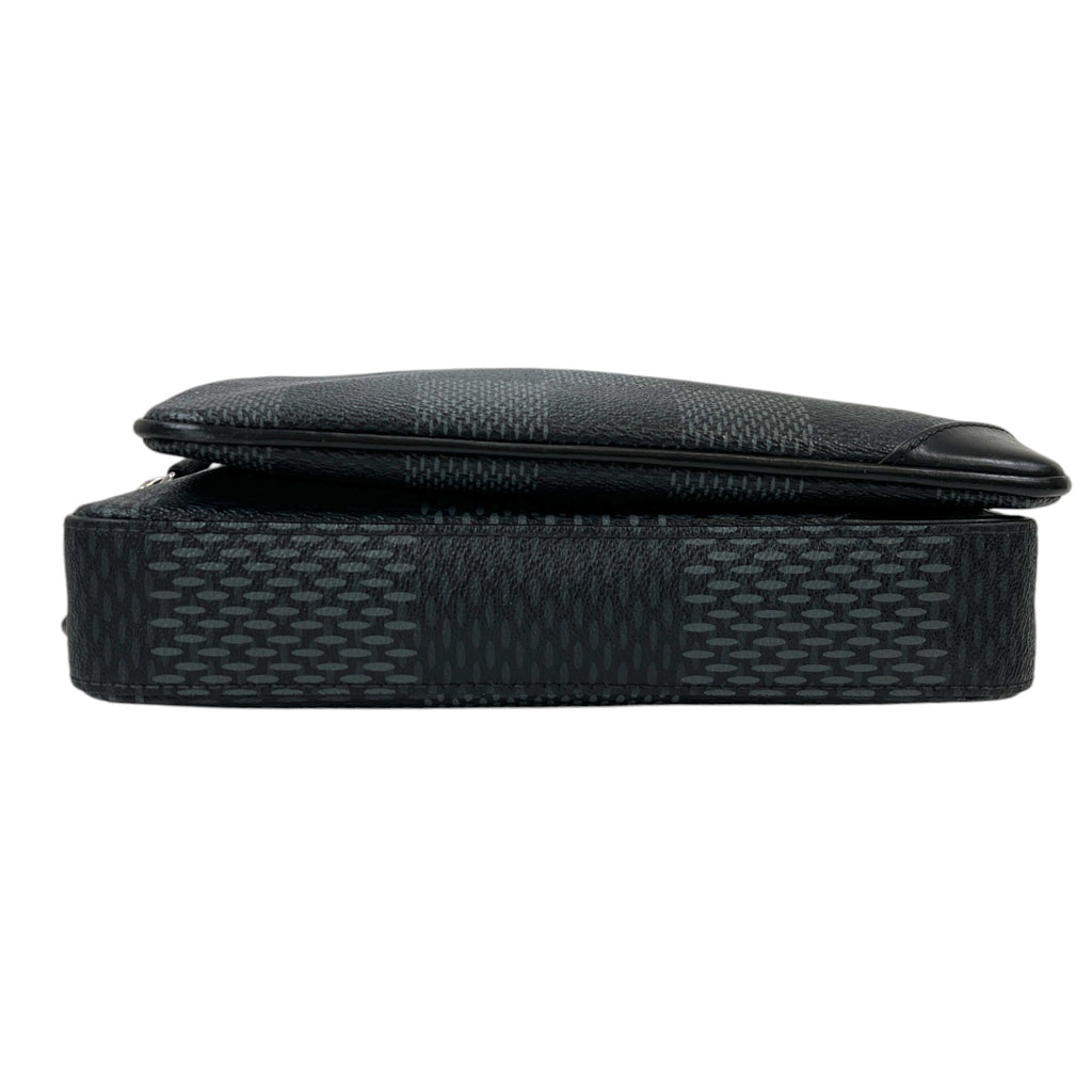 Men's Trio Messenger Damier Messenger Bag Black