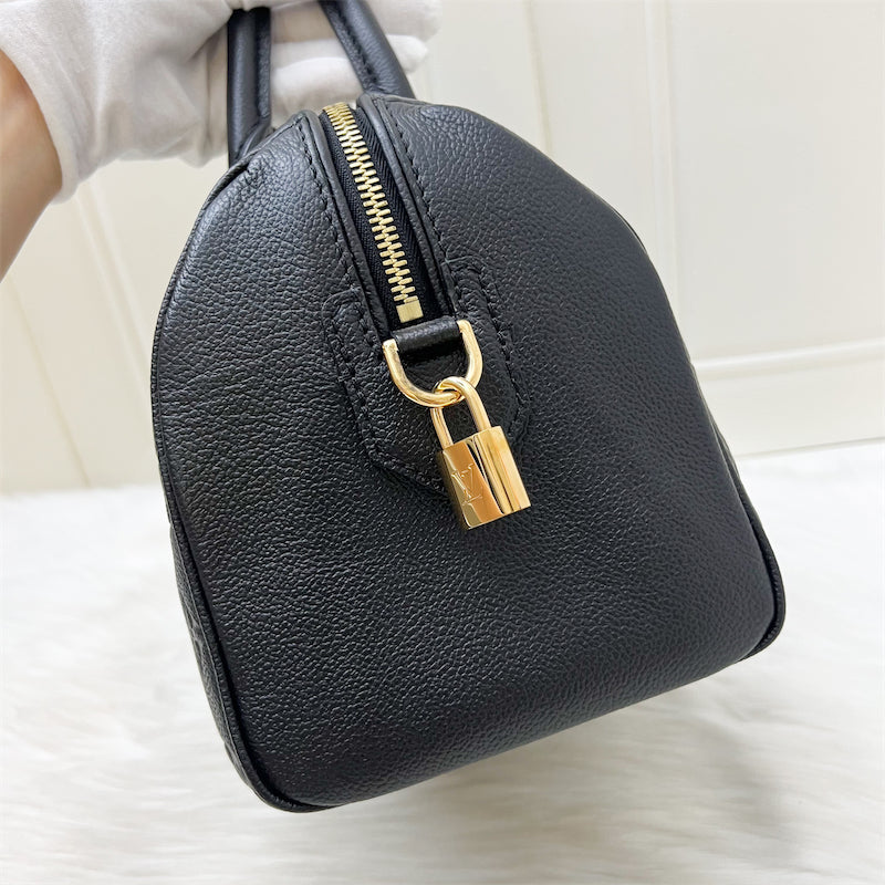 LV Speedy 25 Bandouliere in Black Empreinte Leather and GHW