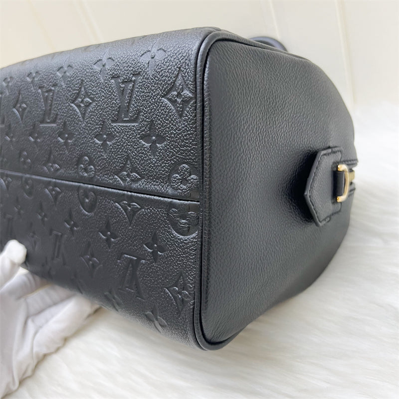 LV Speedy 25 Bandouliere in Black Empreinte Leather and GHW