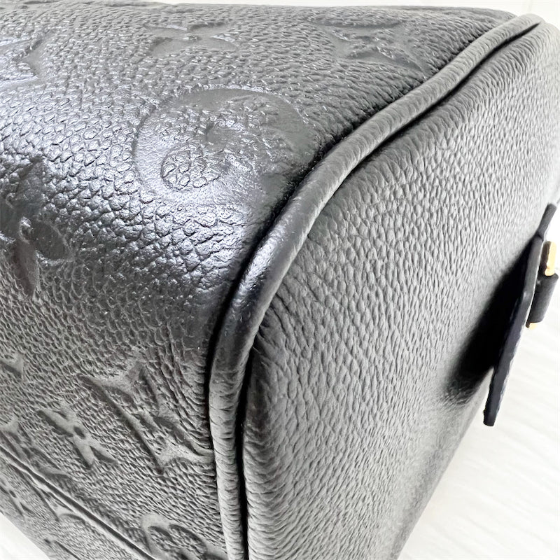 LV Speedy 25 Bandouliere in Black Empreinte Leather and GHW