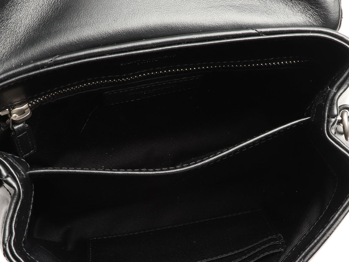 Saint Laurent Black MatelassÃ© Loulou Toy Bag