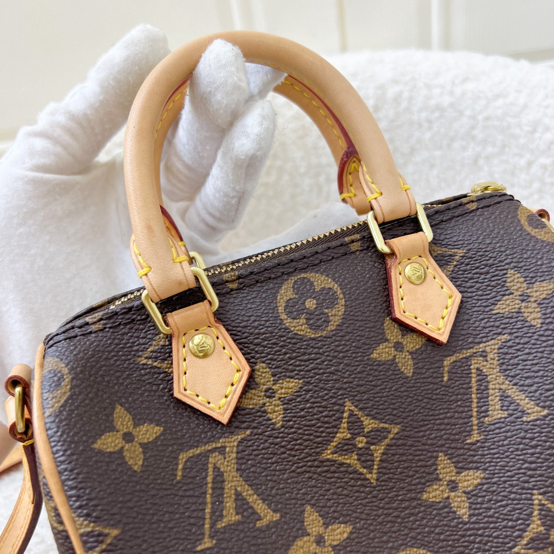 LV Nano Speedy in Monogram Canvas and GHW
