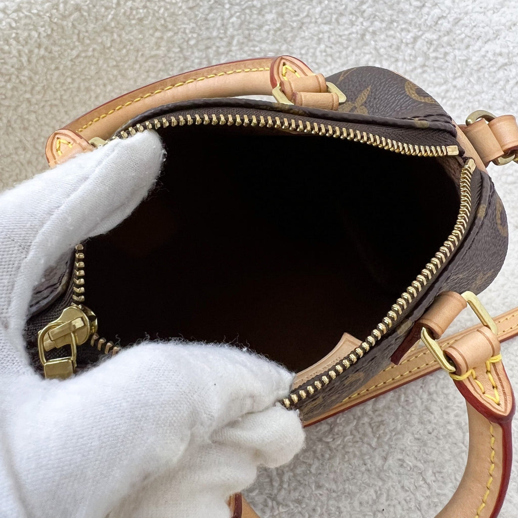 LV Nano Speedy in Monogram Canvas and GHW