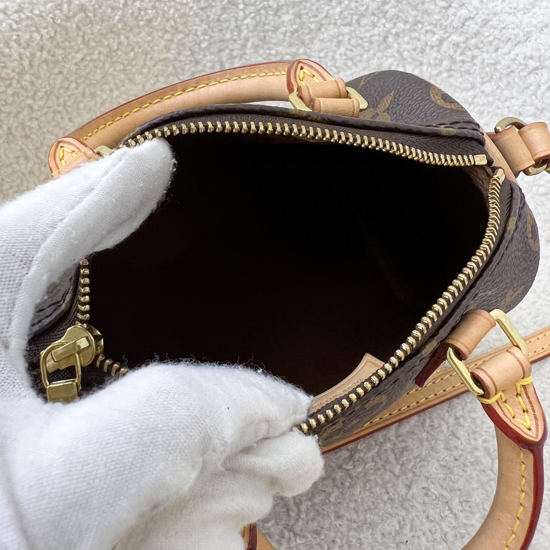 LV Nano Speedy in Monogram Canvas and GHW