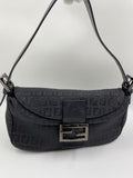 Vintage Fendi Baguette in Black Zucca Canvas