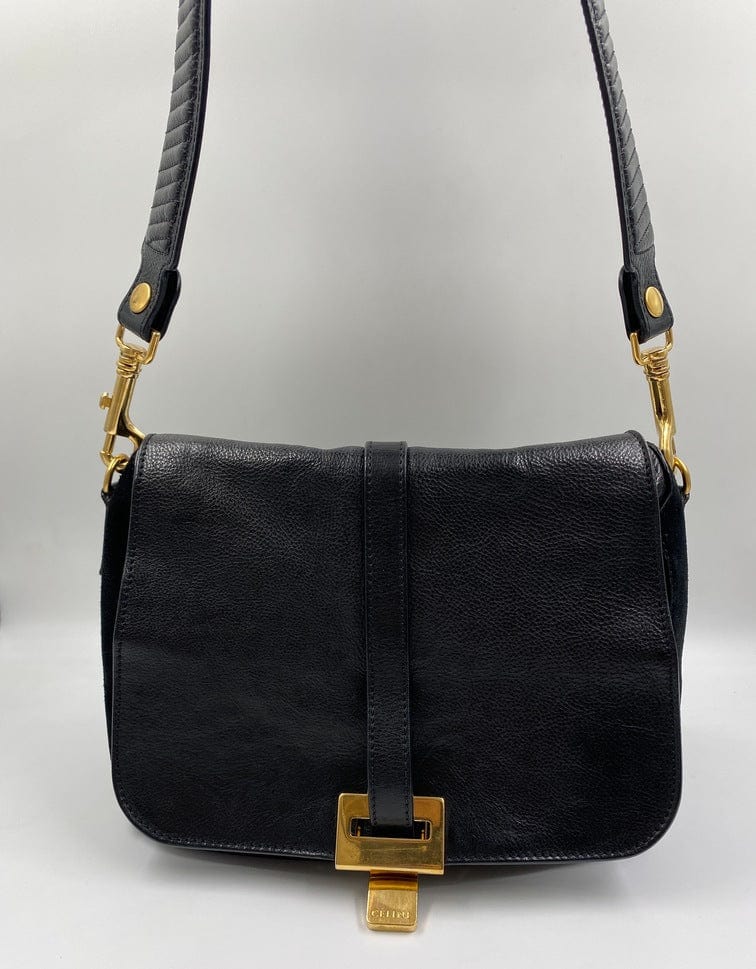 CÃƒÆ’Ã‚Â©line leather and suede crossbody