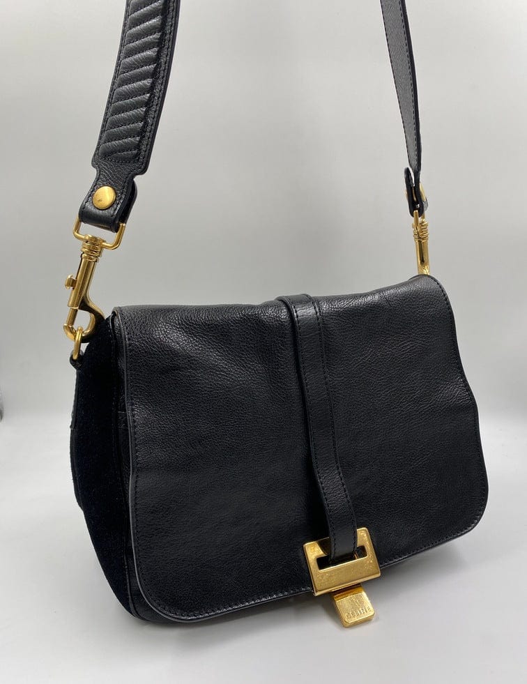 CÃƒÆ’Ã‚Â©line leather and suede crossbody