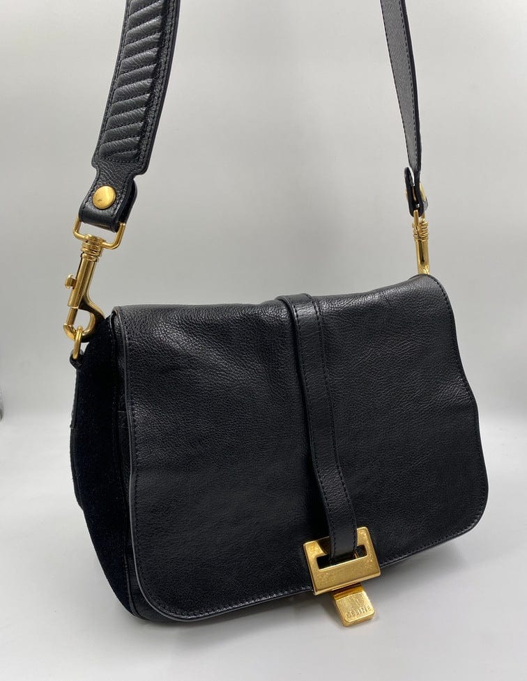 CÃƒÆ’Ã‚Â©line leather and suede crossbody