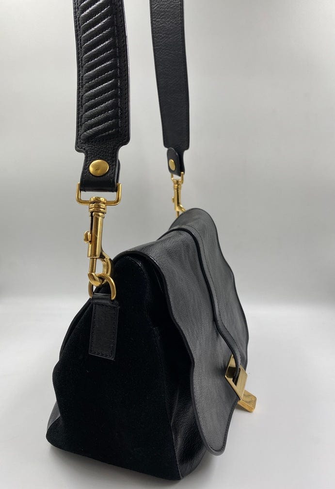 CÃƒÆ’Ã‚Â©line leather and suede crossbody
