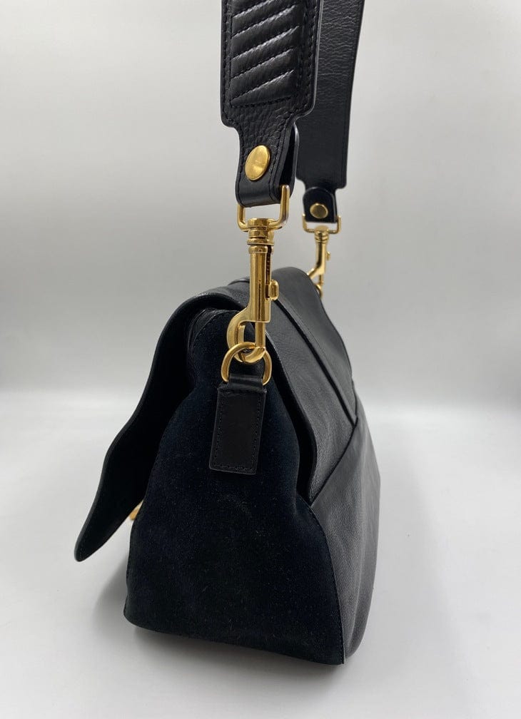 CÃƒÆ’Ã‚Â©line leather and suede crossbody