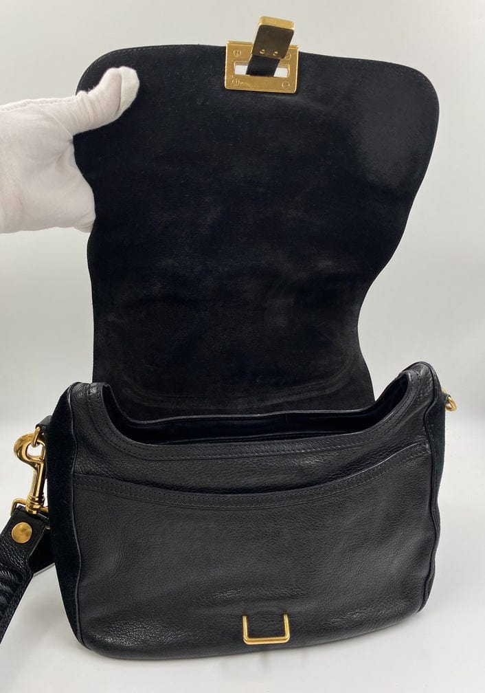 CÃƒÆ’Ã‚Â©line leather and suede crossbody