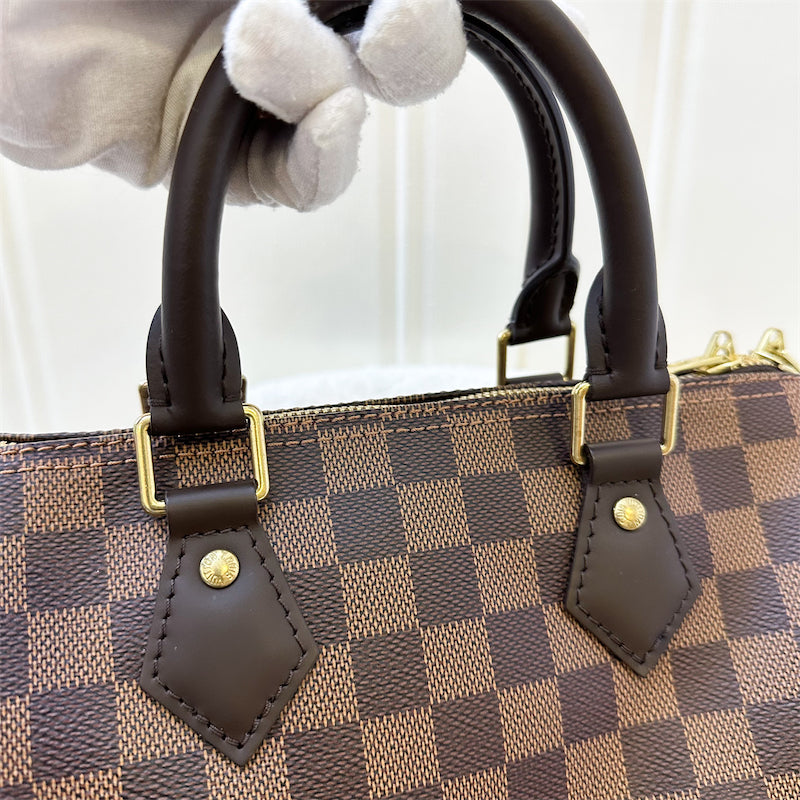 LV Speedy 25 Bandouliere in Damier Ebene Canvas GHW
