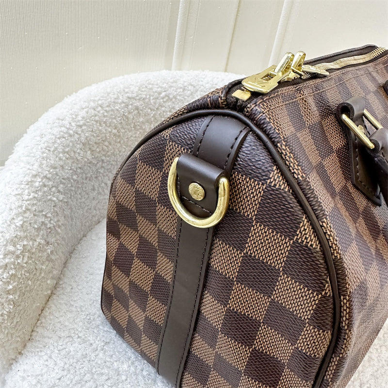 LV Speedy 25 Bandouliere in Damier Ebene Canvas GHW