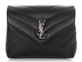 Saint Laurent Black MatelassÃ© Loulou Toy Bag