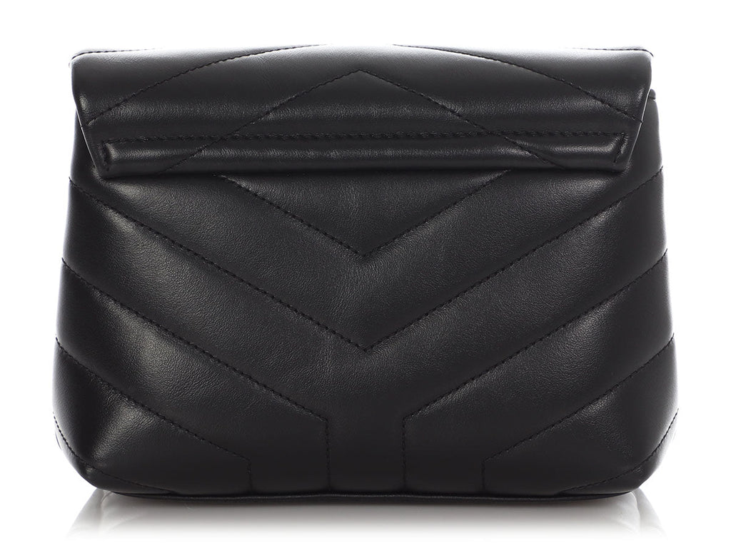 Saint Laurent Black MatelassÃ© Loulou Toy Bag