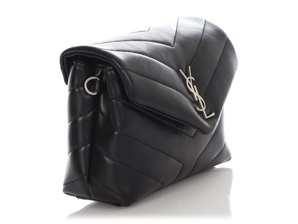 Saint Laurent Black MatelassÃ© Loulou Toy Bag