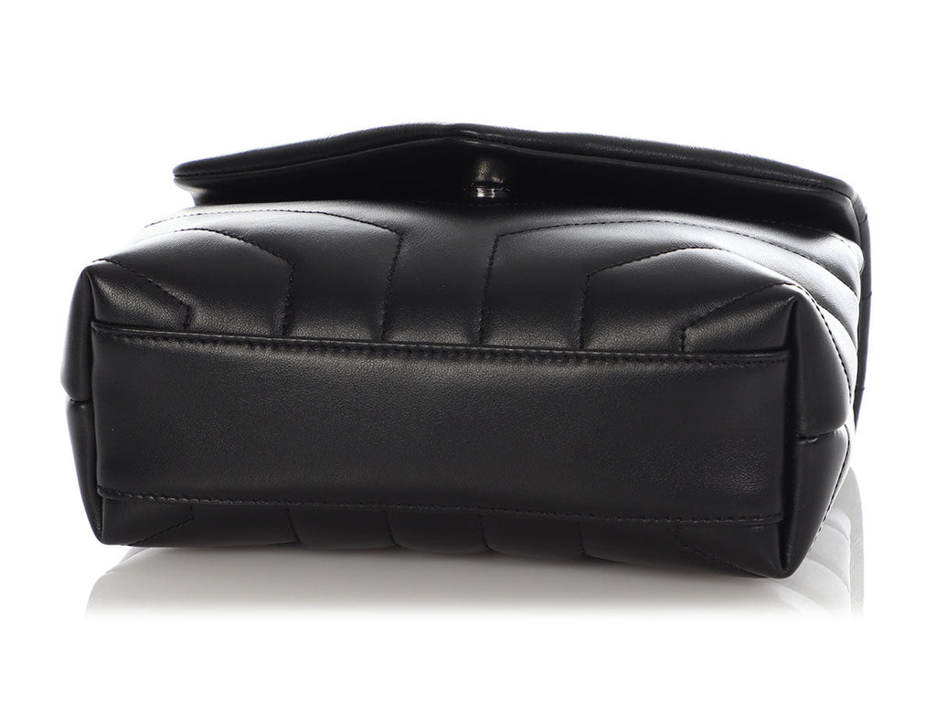 Saint Laurent Black MatelassÃ© Loulou Toy Bag