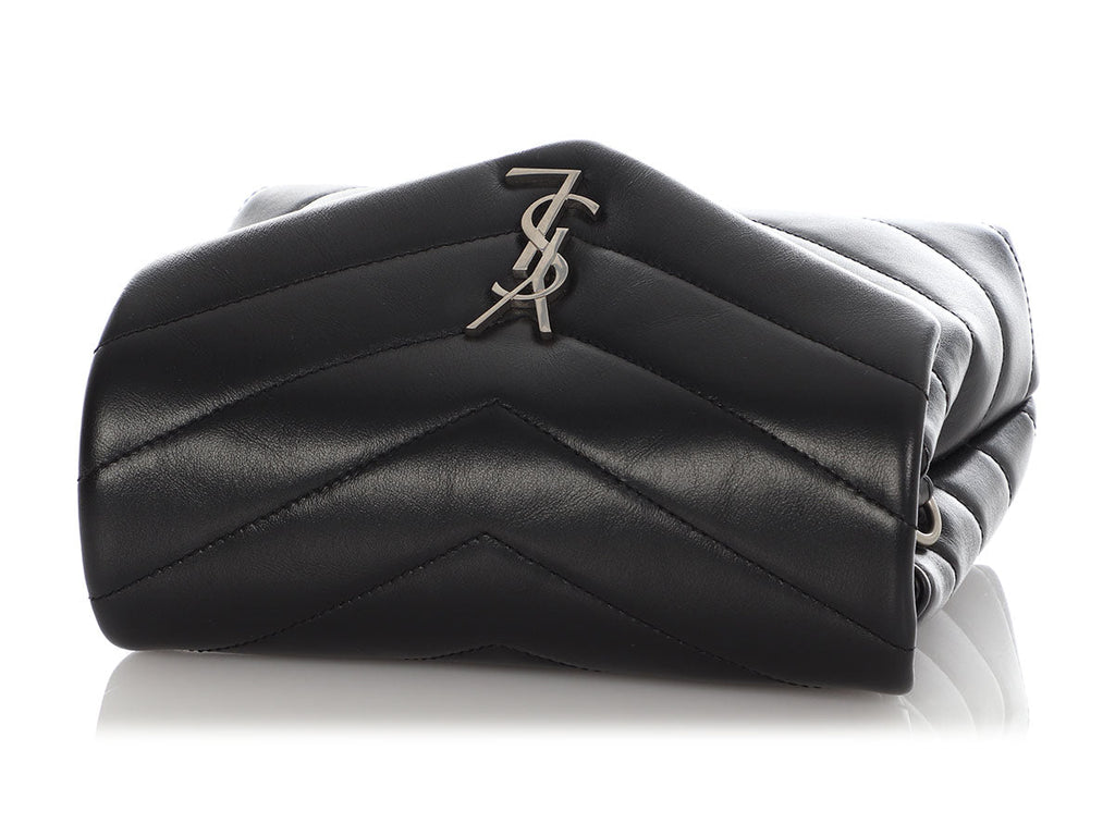 Saint Laurent Black MatelassÃ© Loulou Toy Bag