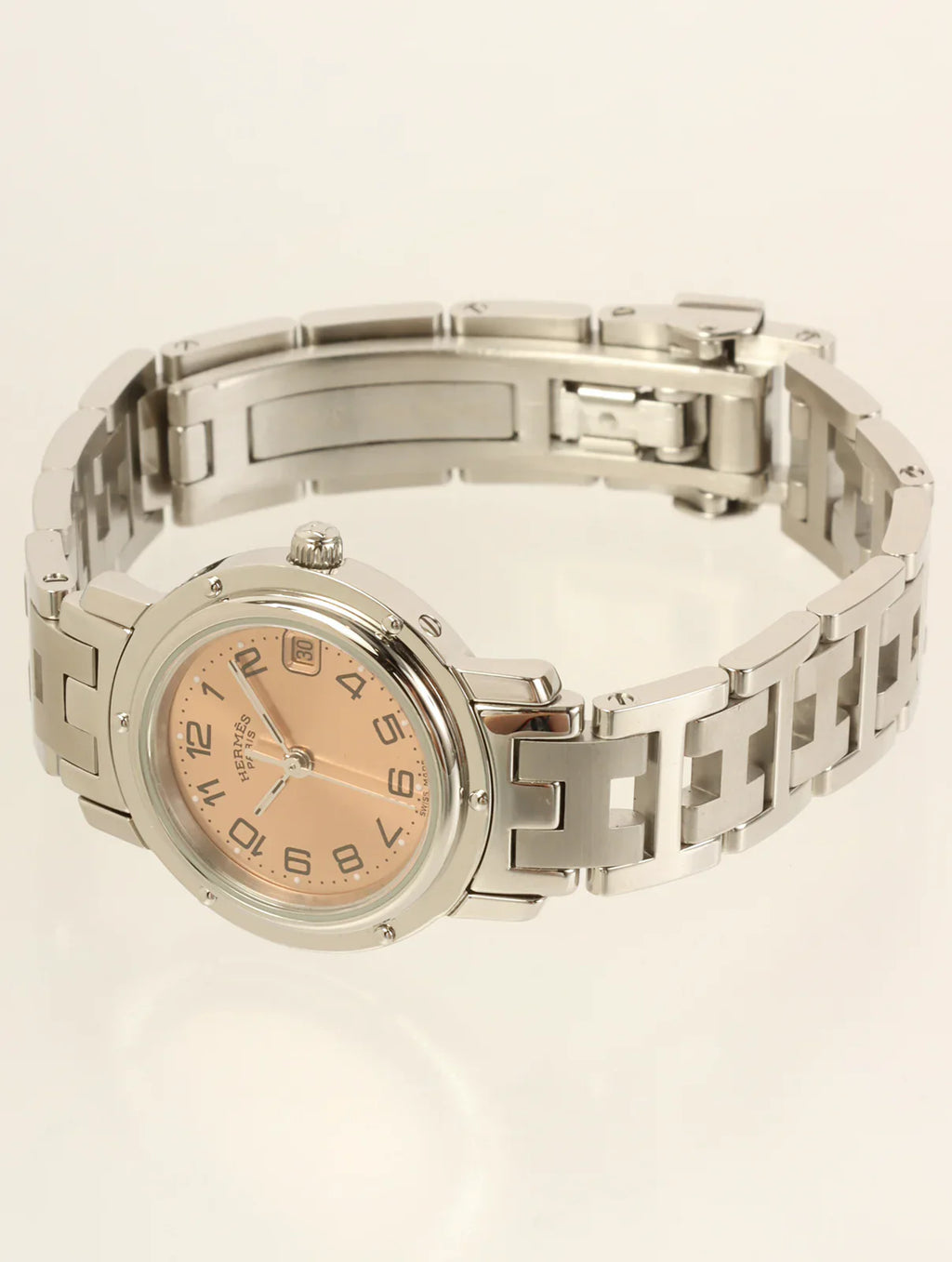 HERMES Clipper Silver/Pink
