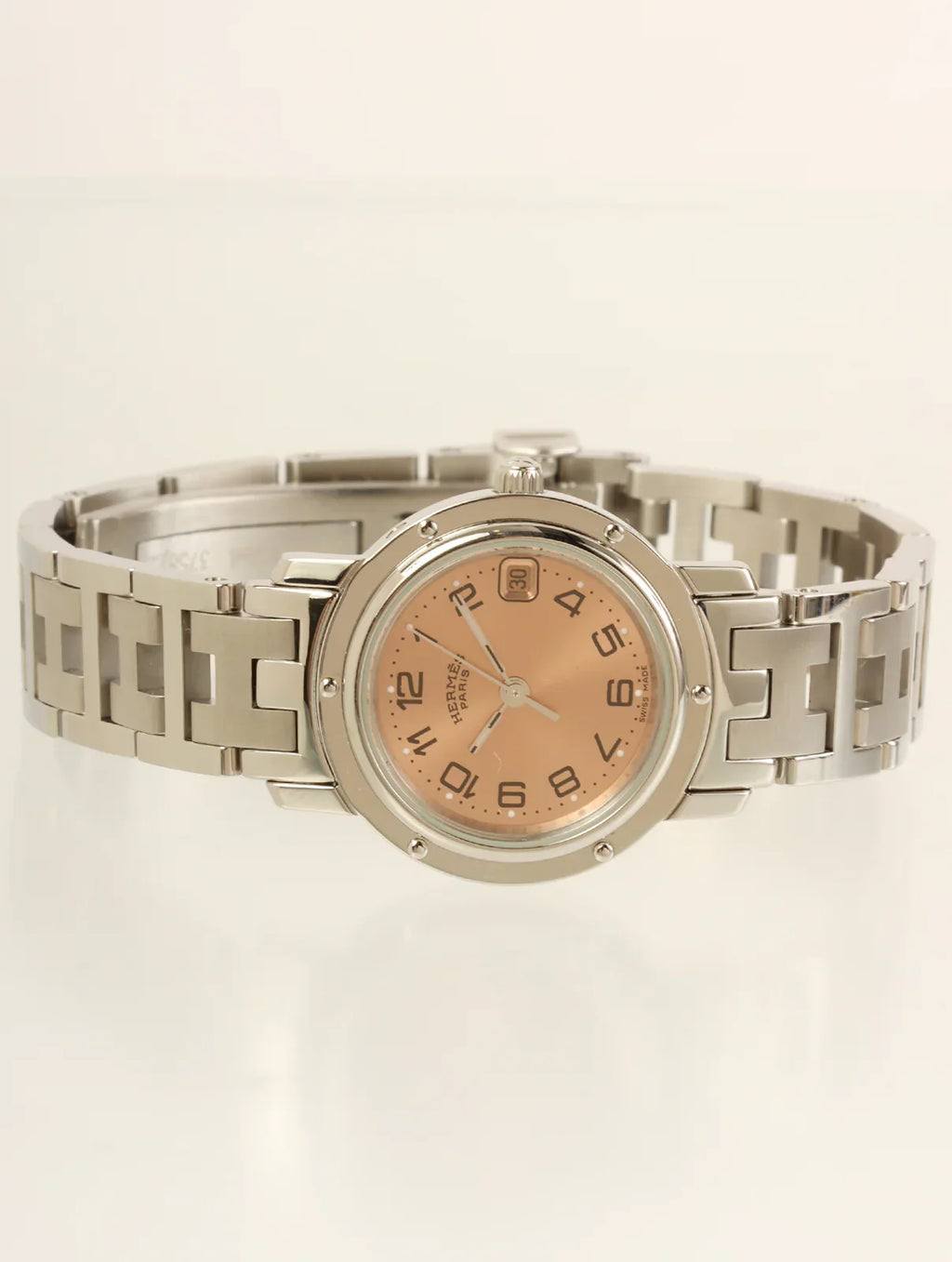 HERMES Clipper Silver/Pink