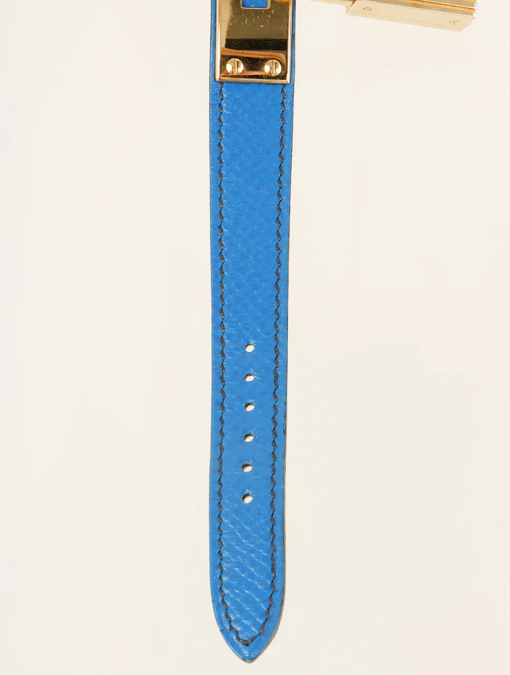 HERMES 1995 Made Kelly Watch Gold/Blue