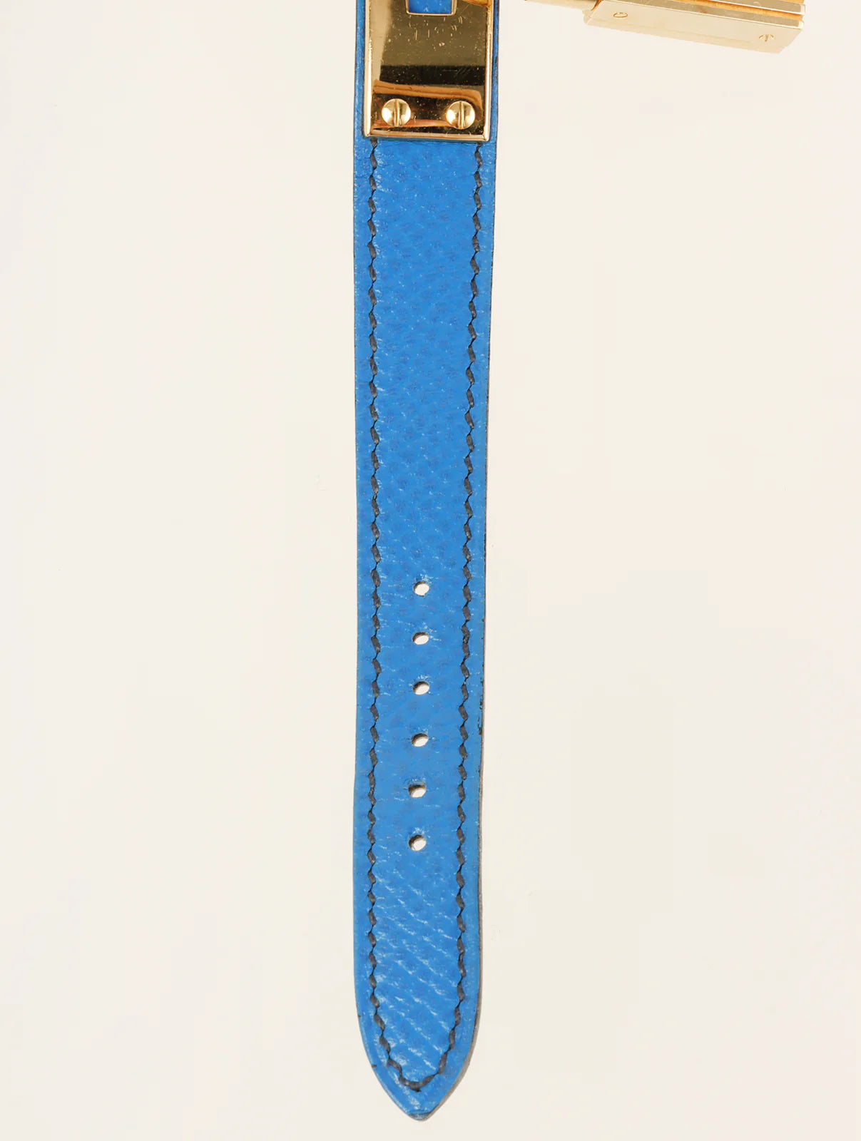 HERMES 1995 Made Kelly Watch Gold/Blue