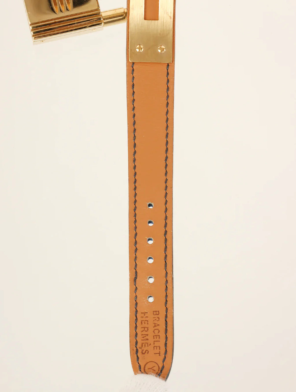 HERMES 1995 Made Kelly Watch Gold/Blue