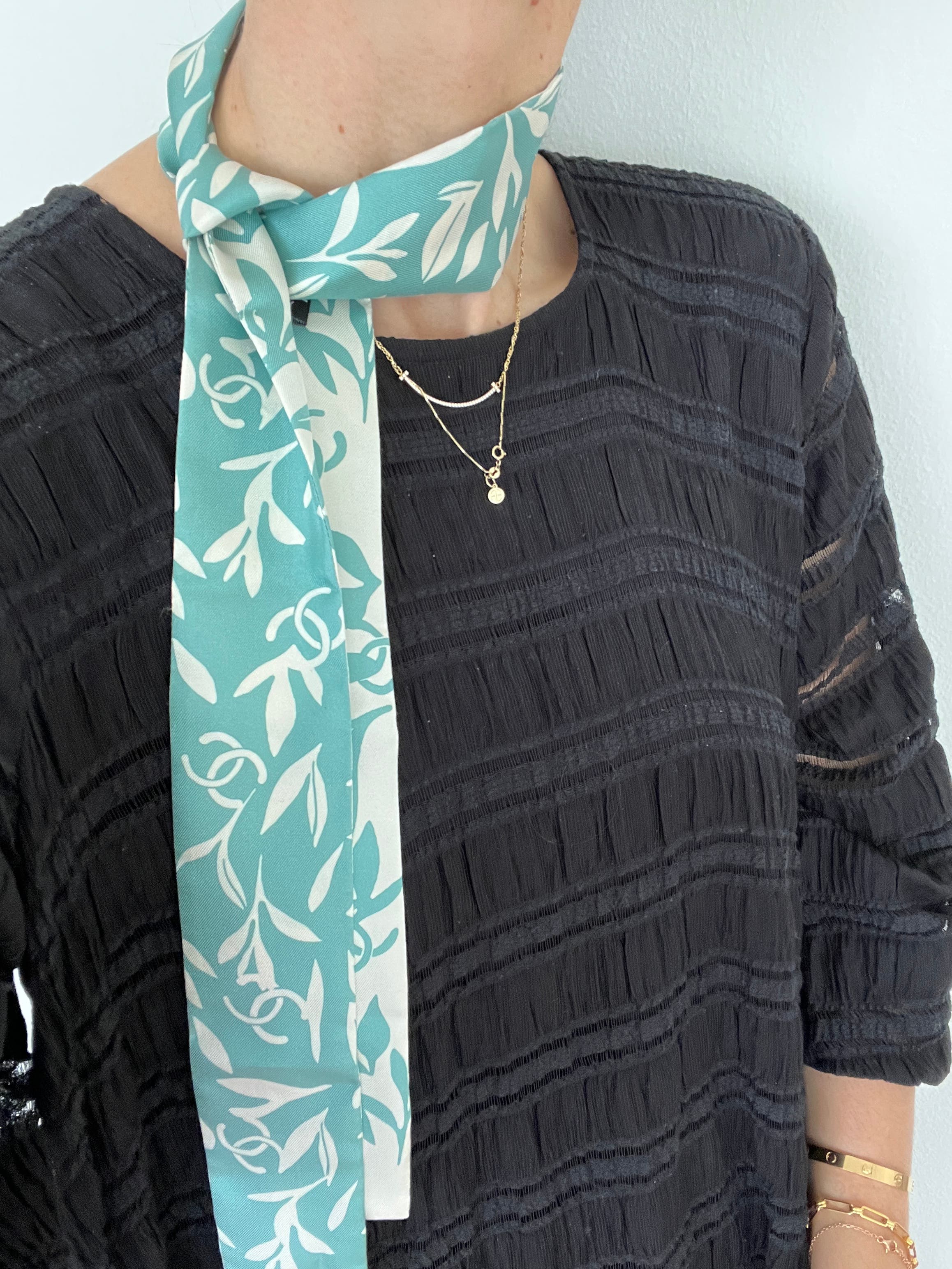SILK CHOKER GREEN