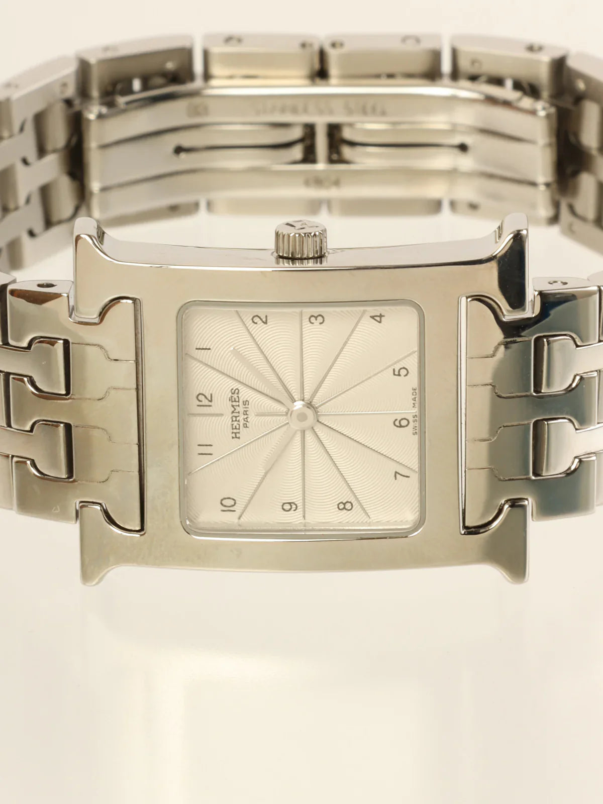 HERMES H Watch Silver/White