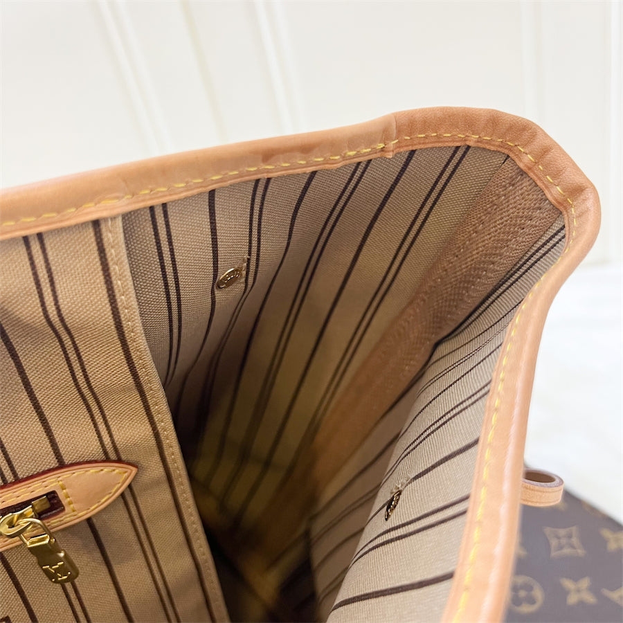 LV Neverfull MM in Monogram Canvas GHW