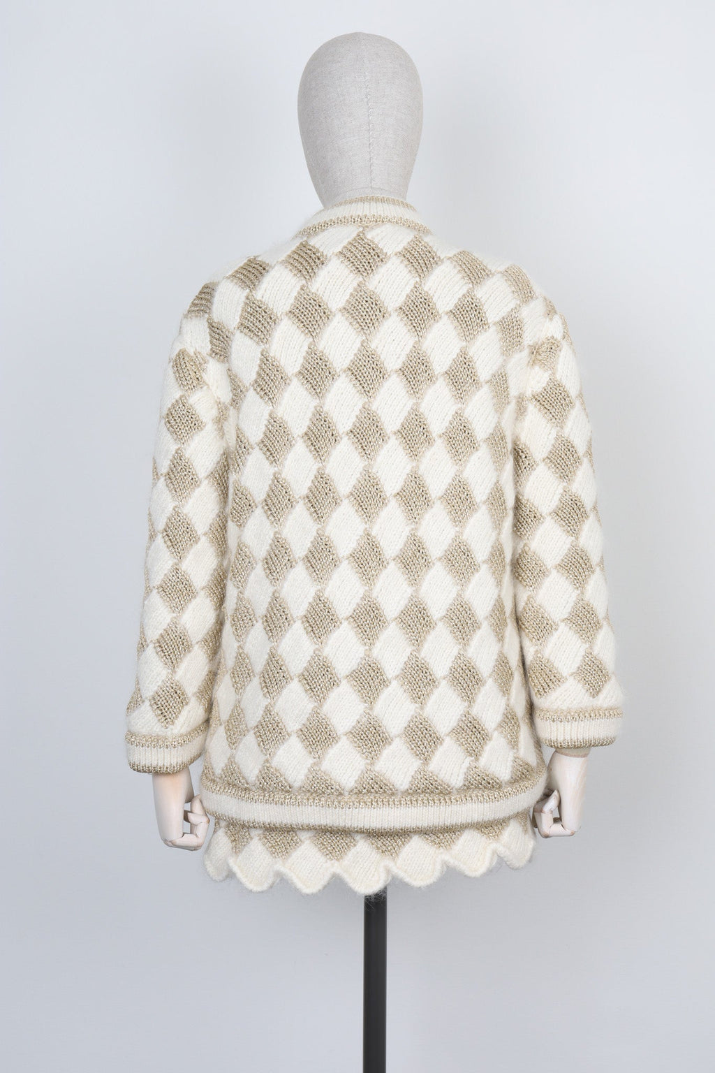 GUCCI Two Piece Wool White & Gold