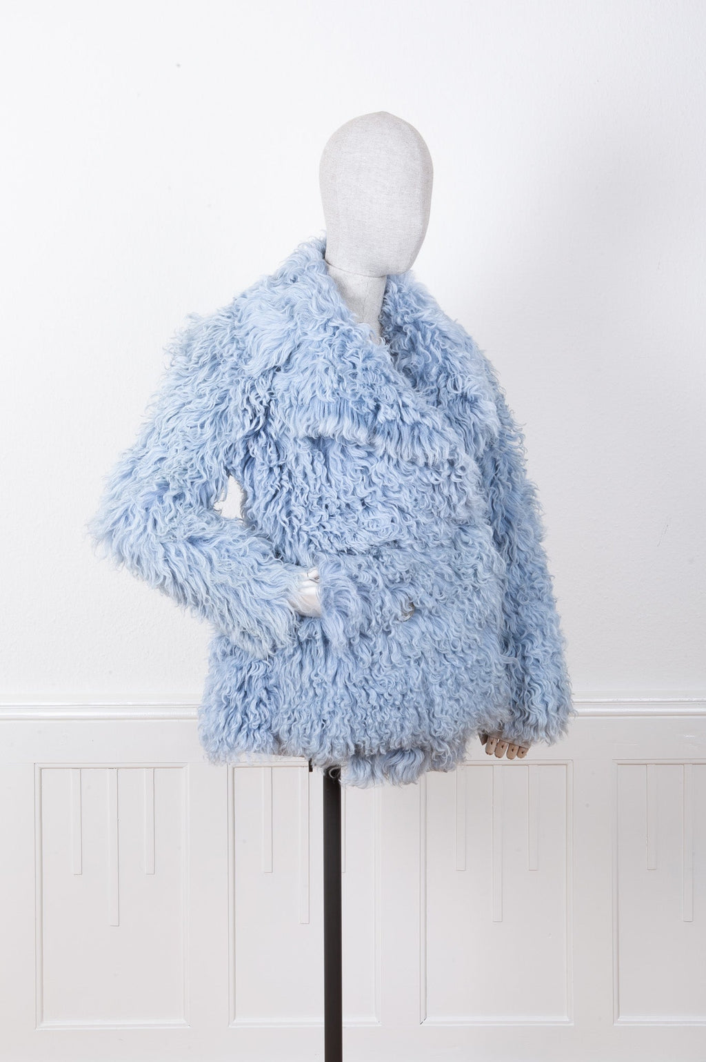 GUCCI Shearling Jacket Blue FW14
