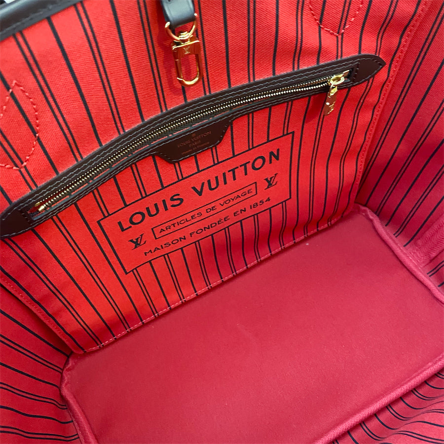 LV Neverfull MM in Damier Ebene Canvas and GHW