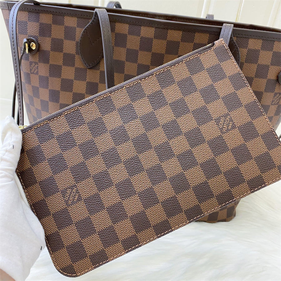 LV Neverfull MM in Damier Ebene Canvas and GHW